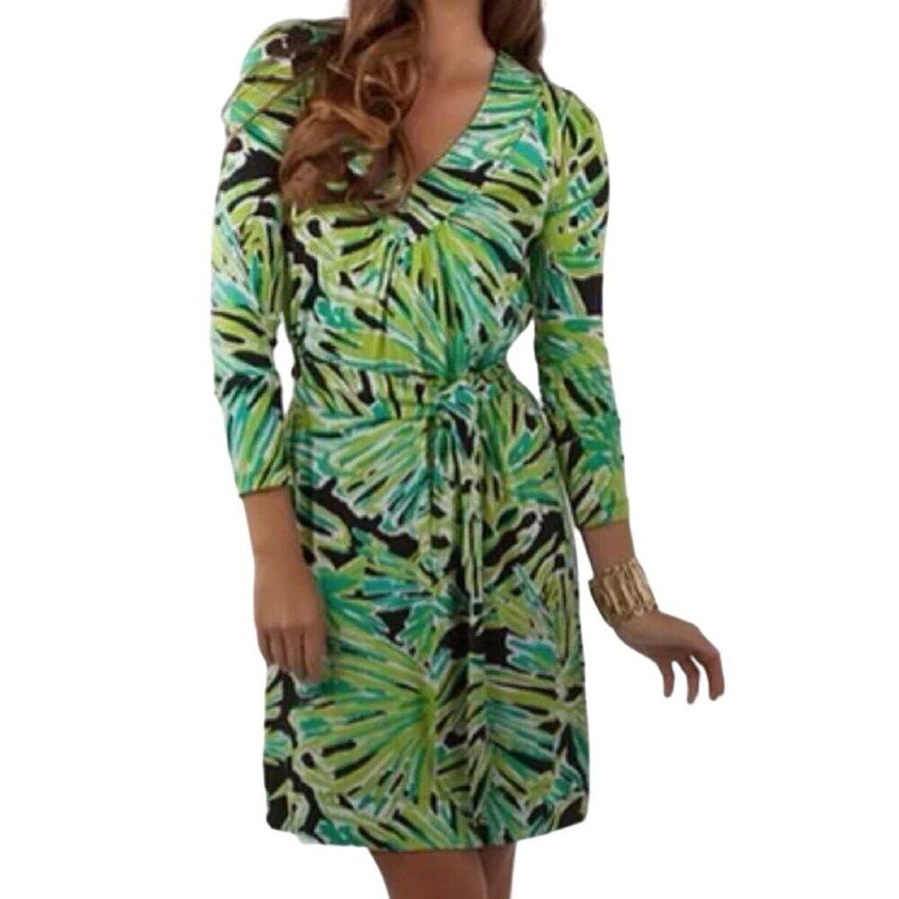 Lilly Pulitzer Westerly Greens With Envy Dress Women Small Rayon